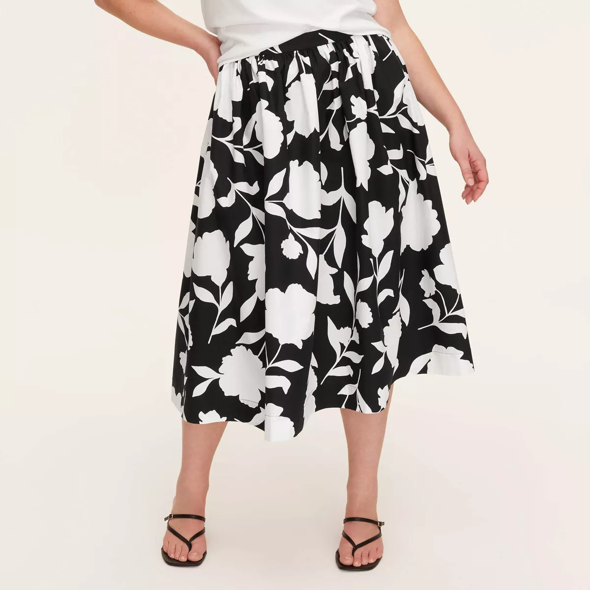 Women's Classic Rose Volume Midi Skirt - kate spade new york x Target Black/Cream | Target
