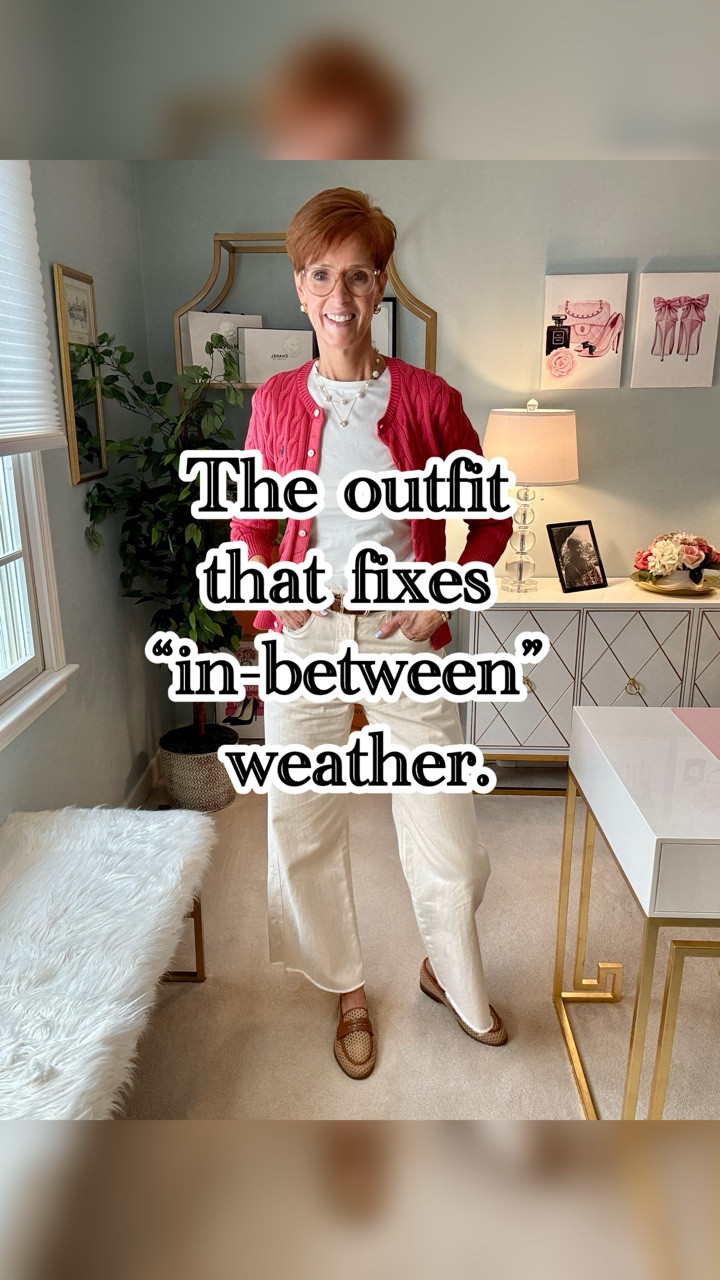 Some days it’s cold.
Some days it’s warm.�Some days it feels like spring.�And getting dressed somehow feels harder than winter.

Want the links? Like, Follow & Comment SHOP and I’ll send links right to your DM.

This is the formula I keep coming back to for that in-between season:�a simple base + one intentional layer + a shoe that grounds the whole look.

It’s easy, repeatable, and actually works in real life — not just in photos.
White tee, soft color cardigan, light denim, classic loafers…�nothing complicated, but it feels right for spring without trying too hard.

If you’ve been standing in your closet thinking “it’s too early for spring clothes but I’m over winter”… this is your answer.

Save this so you don’t have to think about it tomorrow.�And share it with a friend who’s also stuck in the “what do I even wear right now” phase.

#tallwomenstyle�#springoutfits�#over40style�#everydayoutfits�#classicstyle

#LTKTall #LTKOver40 #LTKootd