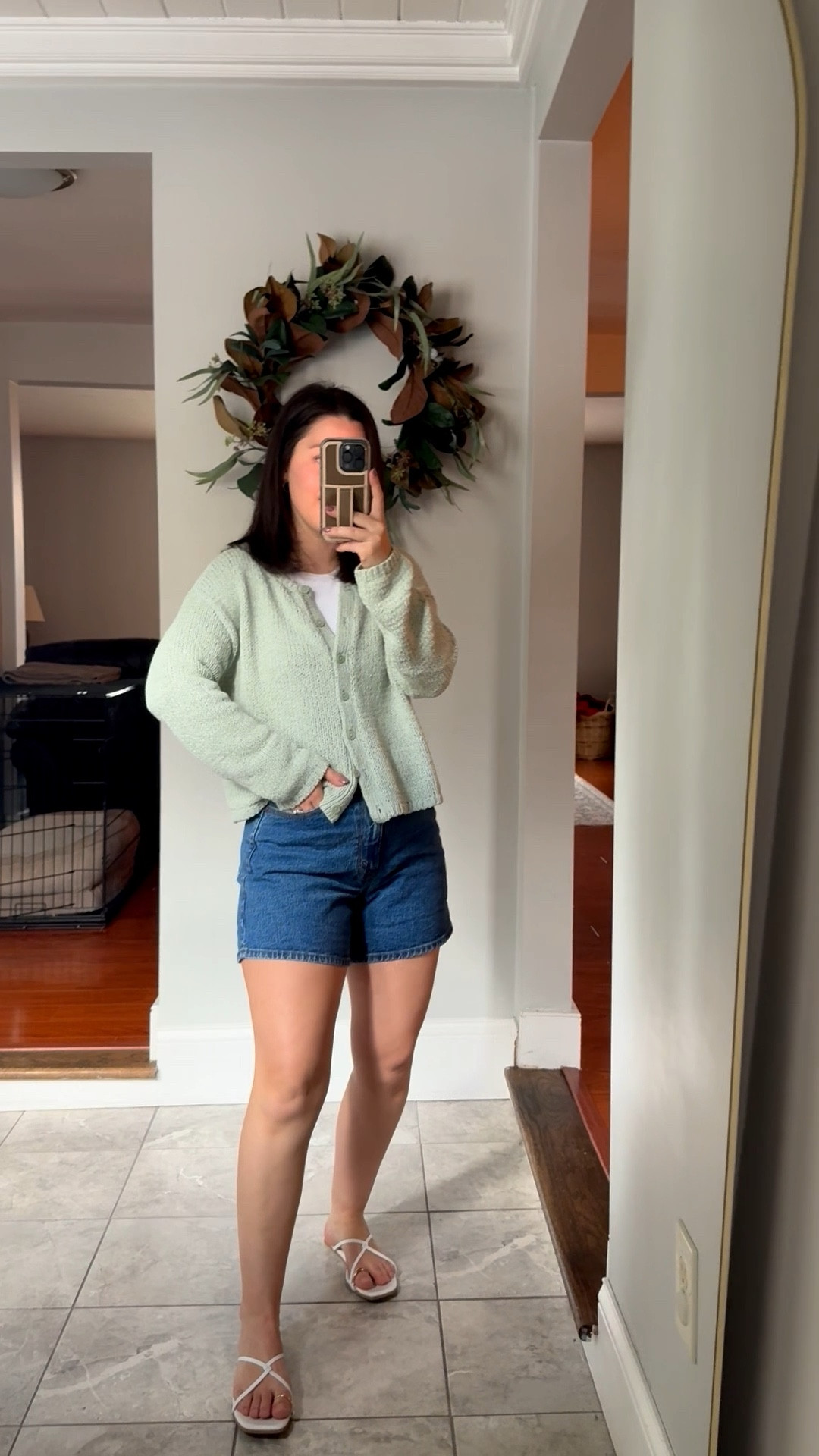 Spring/summer outfit - xs cardigan & tank, 26 curve love shorts, sandals are true to size 
For reference I am:
5ft, 120lbs, 26” waist

Petite outfits
Denim shorts
Sweaters
Casual outfits

@abercrombie 

#LTKPetite #LTKSeasonal #LTKootd