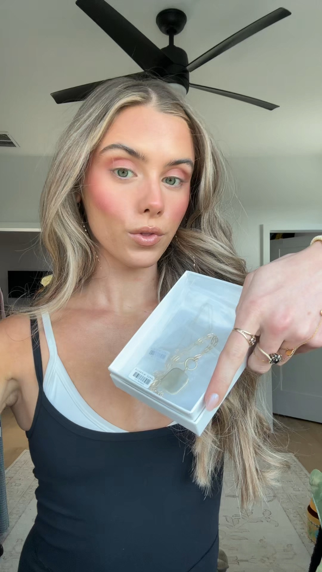 @jamesmichelle jewelry my code is SLOANE! Material: Waterproof, tarnish proof, and hypoallergenic, crafted from brass with a durable 10k gold PVD coating, cubic zirconia
Pendant: 17mm x 18mm
Chain: 1.5mm rolo chain; adjustable length 18" - 20"

#LTKgrwm #LTKootd #LTKSaleAlert