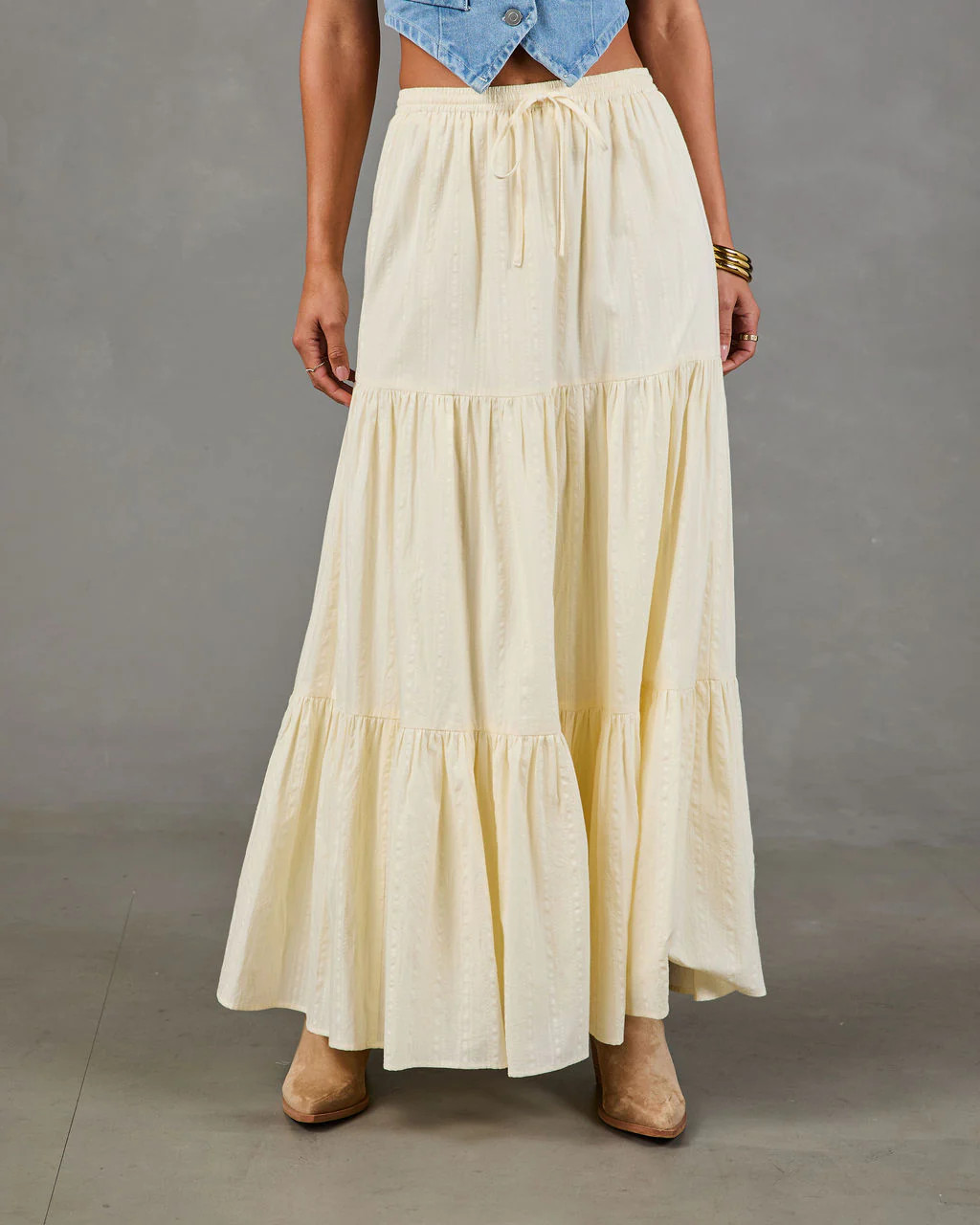 Bonfire Belle Tiered Maxi Skirt | VICI