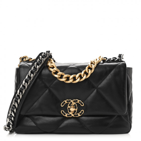 CHANEL Quilted Medium Chanel 19 Flap Black | Fashionphile
