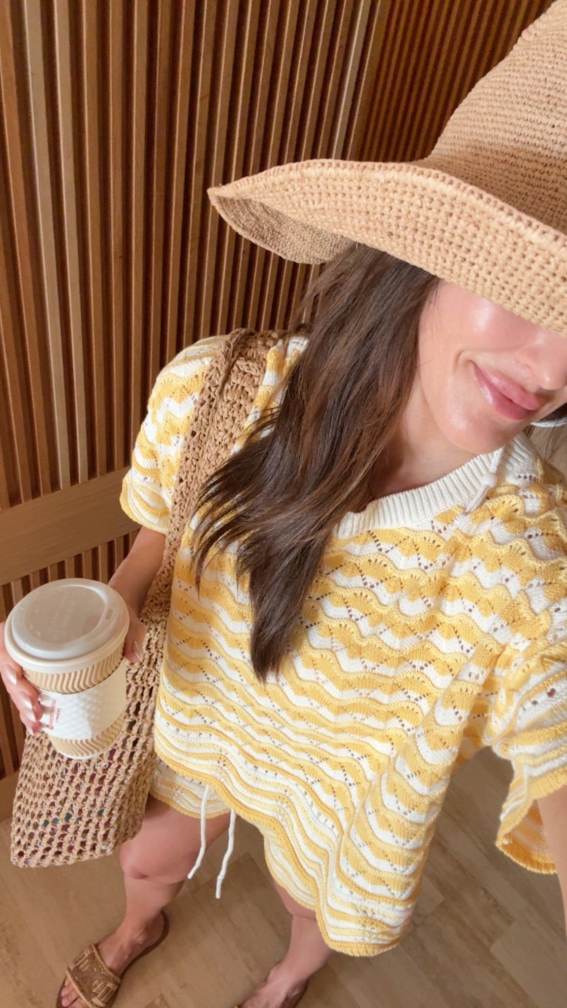 My favorite two piece yellow crochet short set on spring break ☀️☀️ wearing a small 

Straw hat
Vacation
Beach outfit 

#LTKootd #LTKSwim