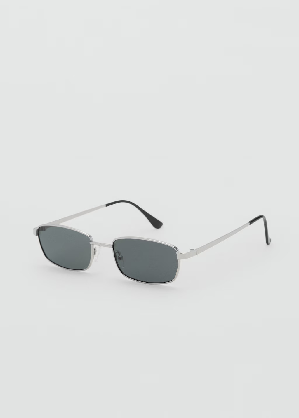 Rectangular metal frame sunglasses silver - Woman - One size - MANGO | Mango (US/MX/AU)
