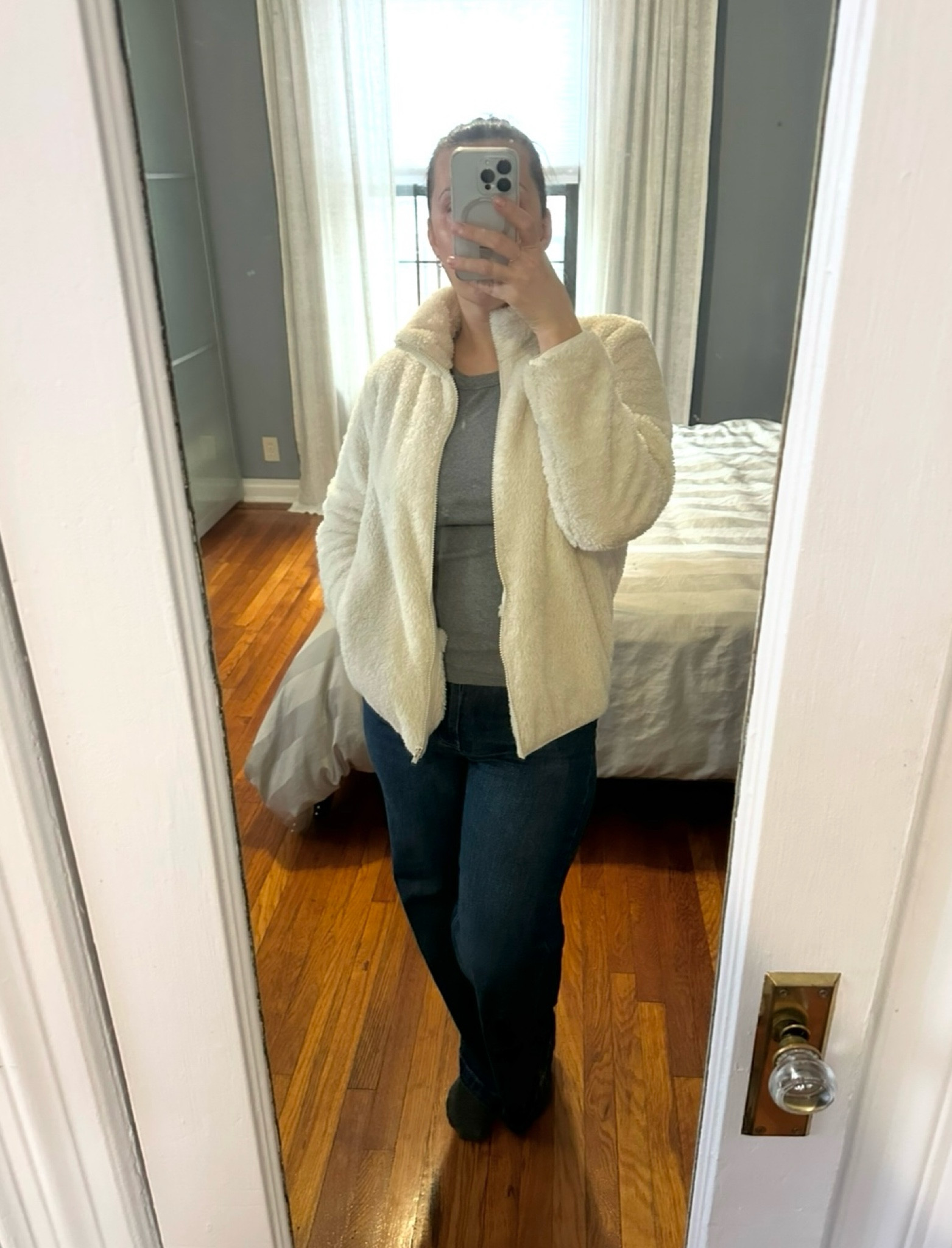 If only my bedroom wasn’t so backlit—you’d see just how fluffy and insanely cozy this zip-up is. I practically live in it. It’s basically my grown-up version of a safety blanket!

It makes the BEST GIFT! I’ve got mine in off-white and am seriously eyeing the light grey. My grandma loves her brown one (though it reads more like a light taupe to me), and don’t even get me started on how cute the girls’ versions are!

#LTKMostLoved #LTKSeasonal #LTKSaleAlert