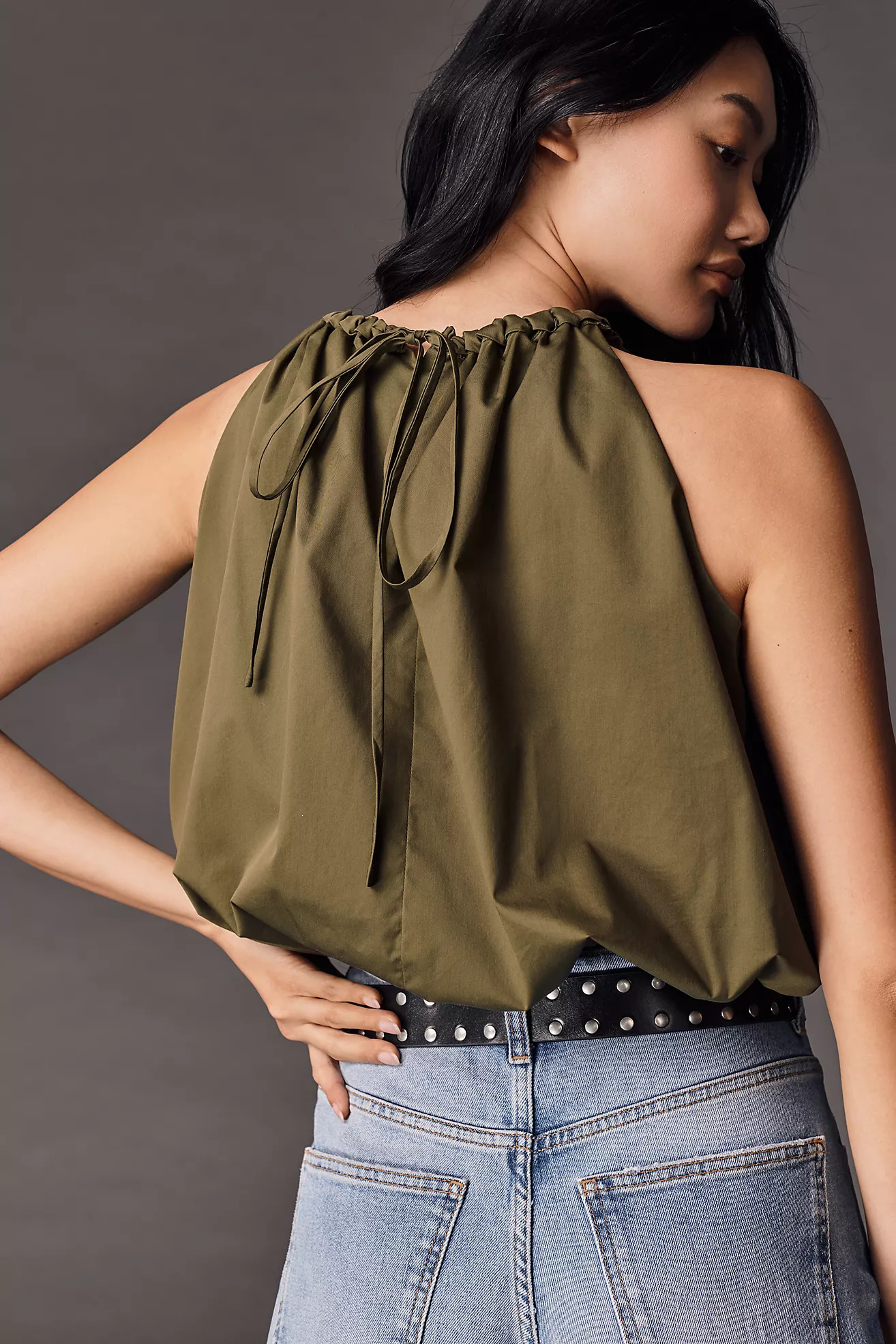 En Saison Marianne Bubble-Hem Blouse | Anthropologie (US)