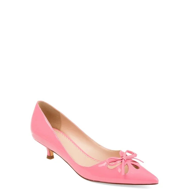 Womens Cut-out Bow Kitten Heel Pump | Walmart (US)