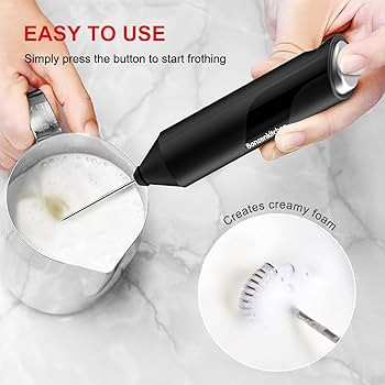 Bonsenkitchen Powerful Milk Frother for Coffee, Fast Handheld Drink Mixer with Stainless Steel Wh... | Amazon (US)