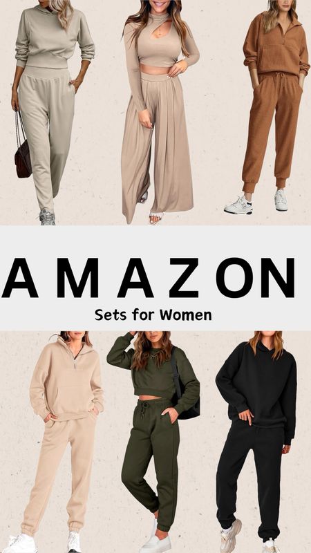 Amazon Matching sets for women 
#amazon #fall #Winter #fashion #amazonfashion #trendy #matchingset #loungeset #cozy #sweats 