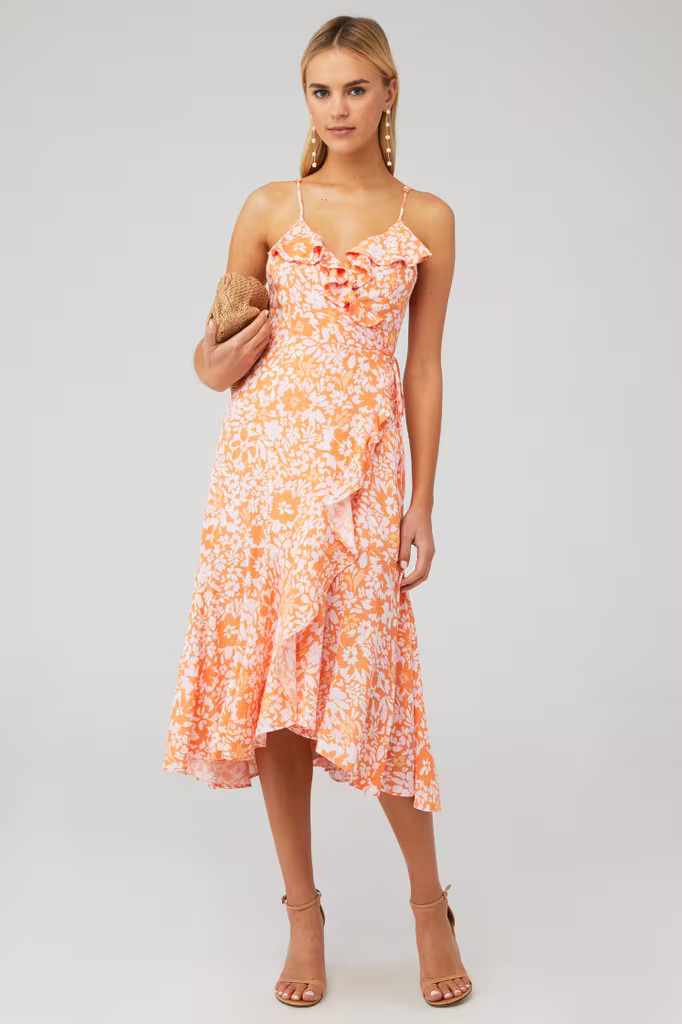 MARLI MIDI WRAP DRESS | FashionPass