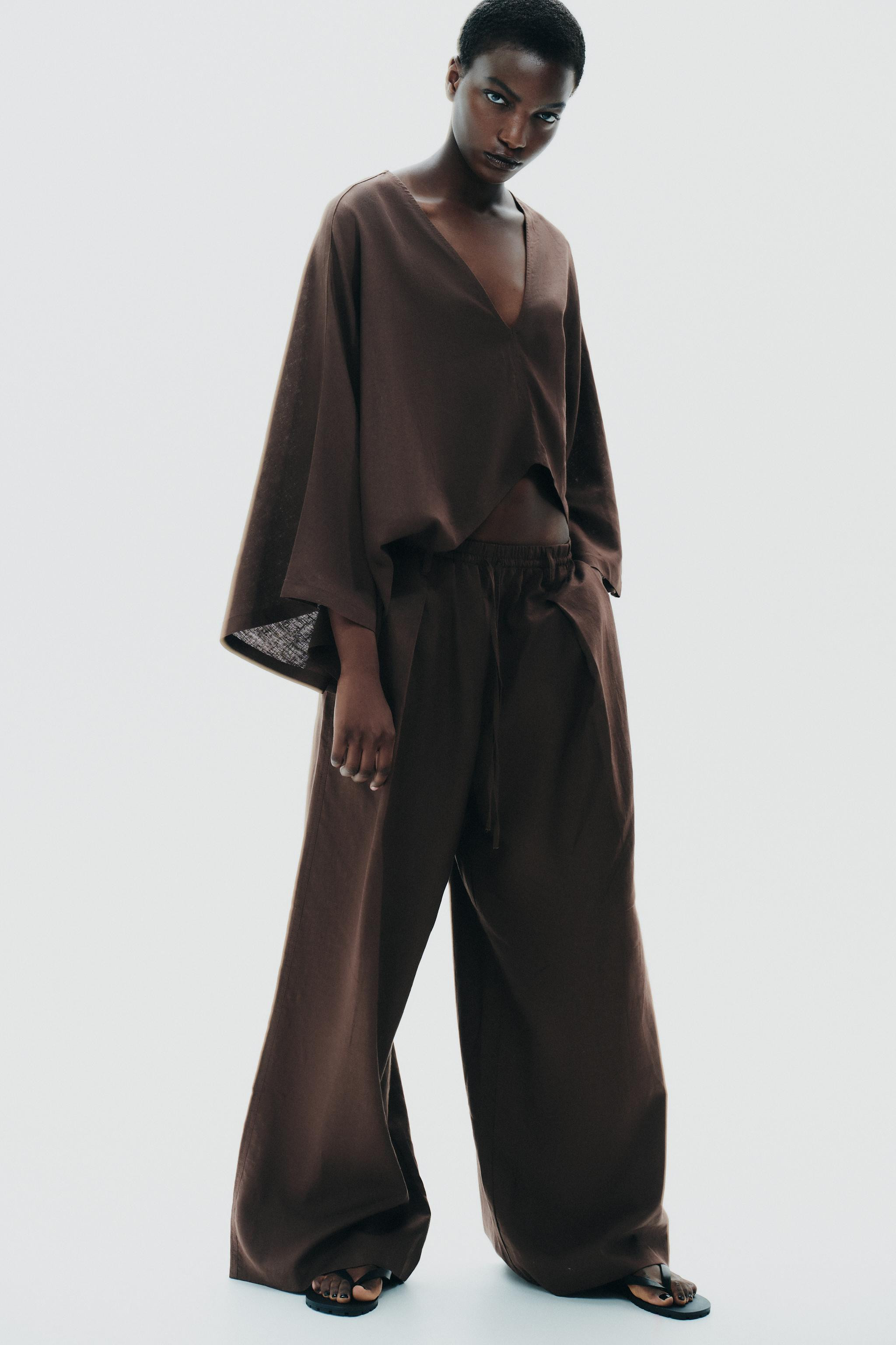 ASYMMETRIC CAPE KIMONO$ 49.90 Oyster-white Dark gray BrownBrown | 5427/871/700Add to cartAddKimon... | Zara US
