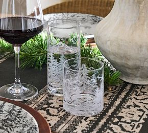 Rustic Forest Cocktail Glasses - Set of 4 | Pottery Barn (US)