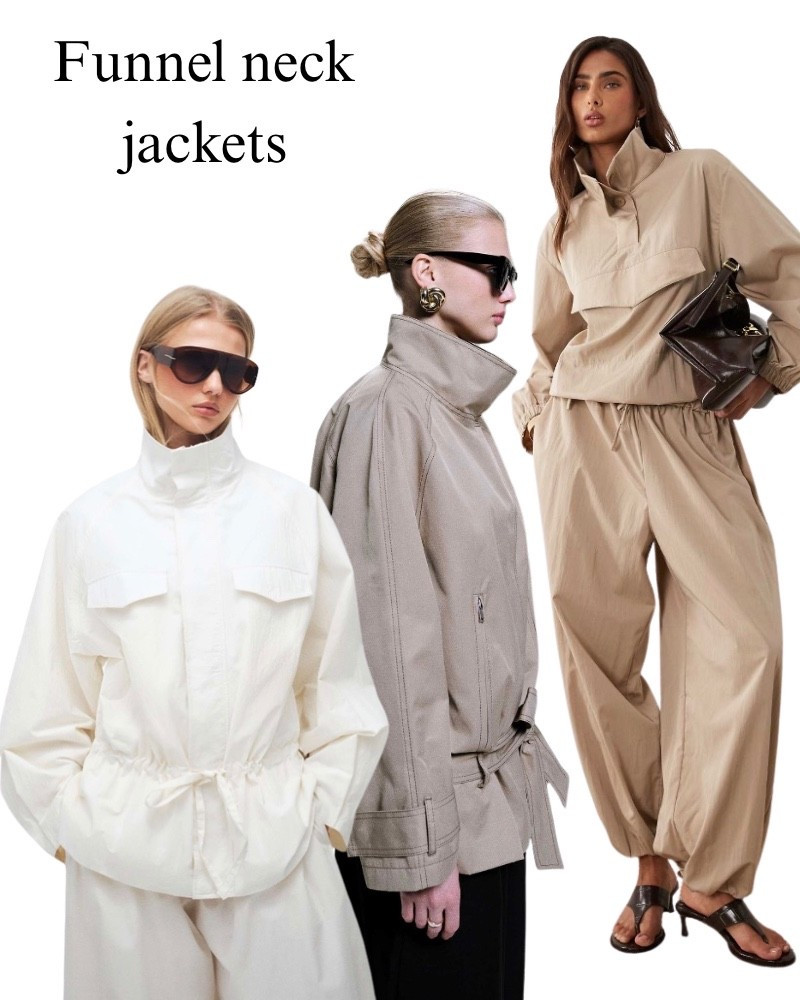 Funnel neck, jackets, spring trend, summer, windbreaker, khaki, weight, outfit idea,.

#LTKootd #LTKWorkwear #LTKSaleAlert