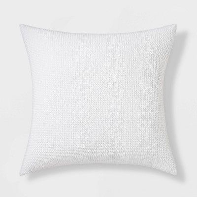 Euro Washed Waffle Weave Throw Pillow White - Threshold™ | Target