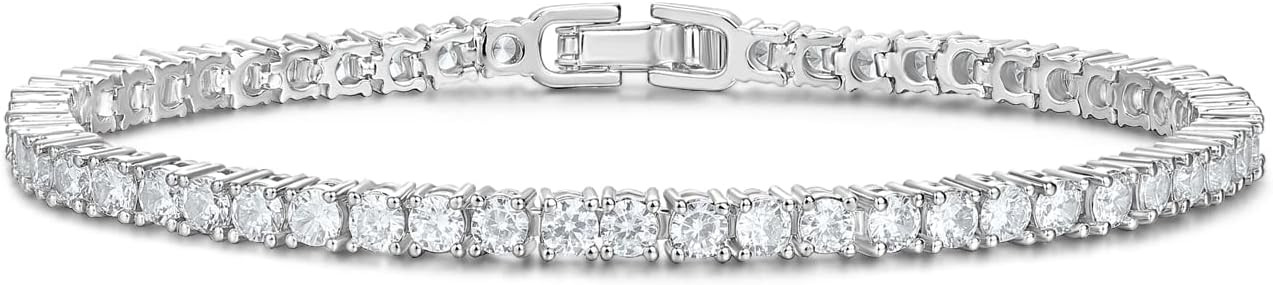 Devin Rose 3MM Cubic Zirconia Tennis Bracelet for Women CZ Bracelets Sizes 6.5 7.5 Inches | Amazon (US)