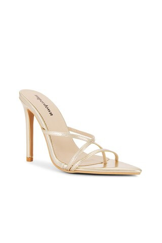 Sofia Heel in Gold | Revolve Clothing (Global)