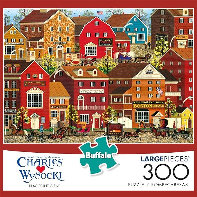 Buffalo Games - Charles Wysocki - Lilac Point Glen - 300 Large Piece Jigsaw Puzzle | Amazon (US)