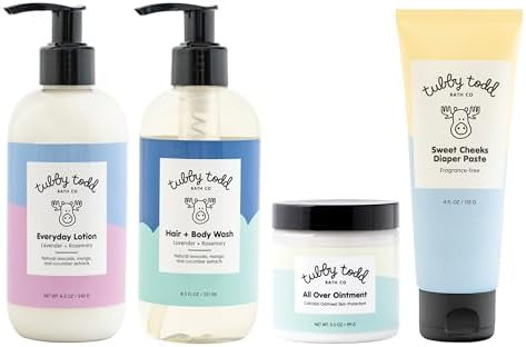 Tubby Todd Baby Bath & Skincare Kit - The Baby Bundle - Shampoo and Body Wash, Everyday Lotion 8.... | Amazon (US)