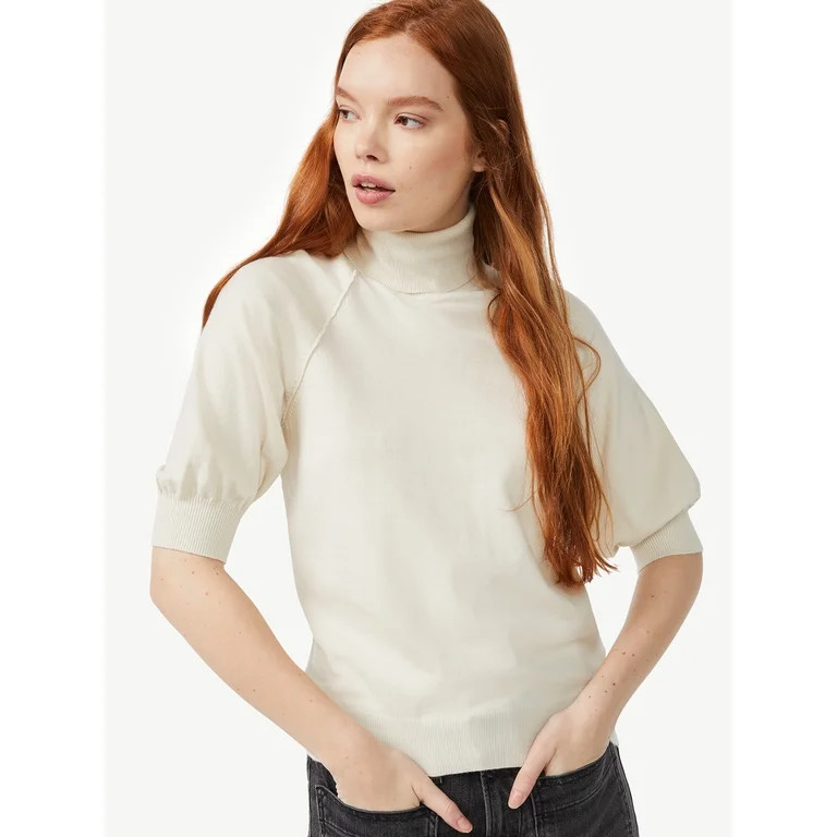 Free Assembly Women's Raglan Turtleneck Sweater | Walmart (US)