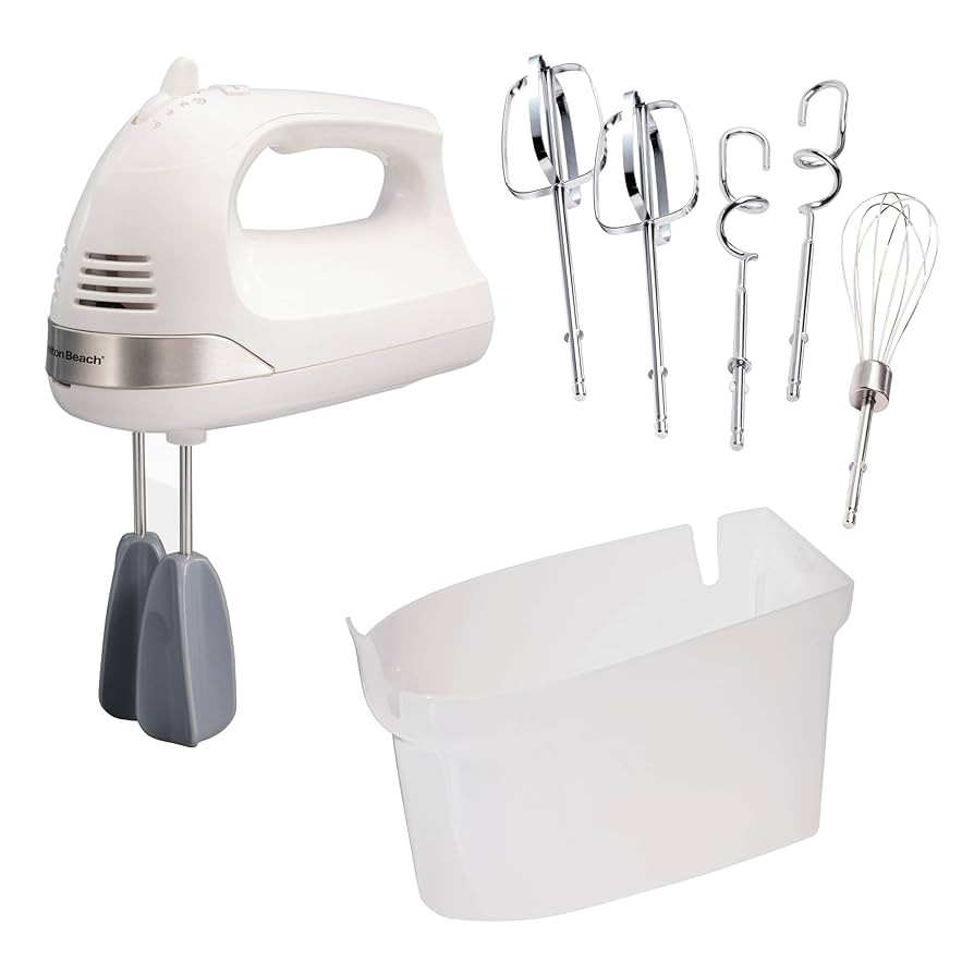 Hamilton Beach 6-Speed Electric Hand Mixer with Whisk, Dough Hooks and Easy Clean Beaters, Powerf... | Amazon (US)