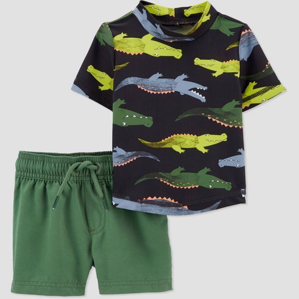 Baby Boys' 2pc Alligator Short Sleeve Rash Guard Set - Just One You® made by carter's Green | Target