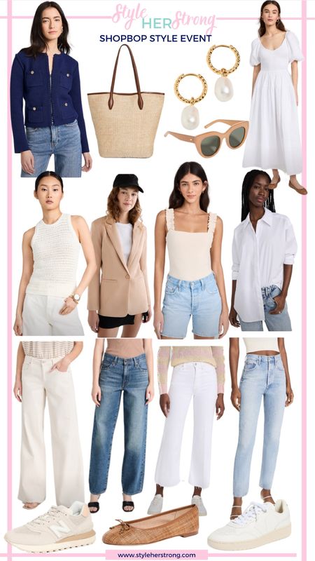 Wardrobe staples I love on sale as part of Shopbop’s style event. Blazer, white dress, white jeans, flare jeans, dad jeans, layering tees 

#LTKfindsunder100 #LTKworkwear #LTKsalealert