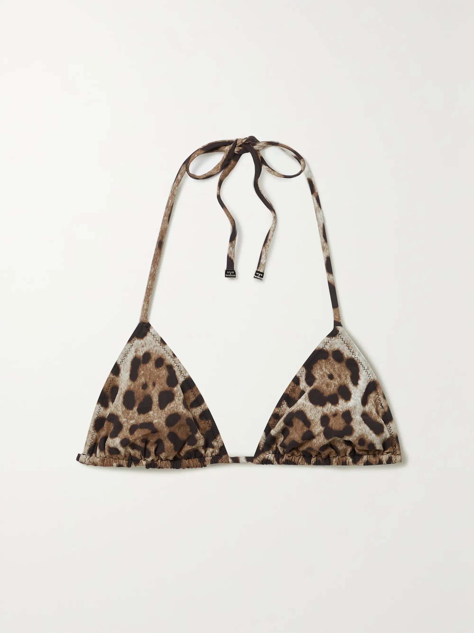 Leopard-print triangle bikini top | NET-A-PORTER (UK & EU)