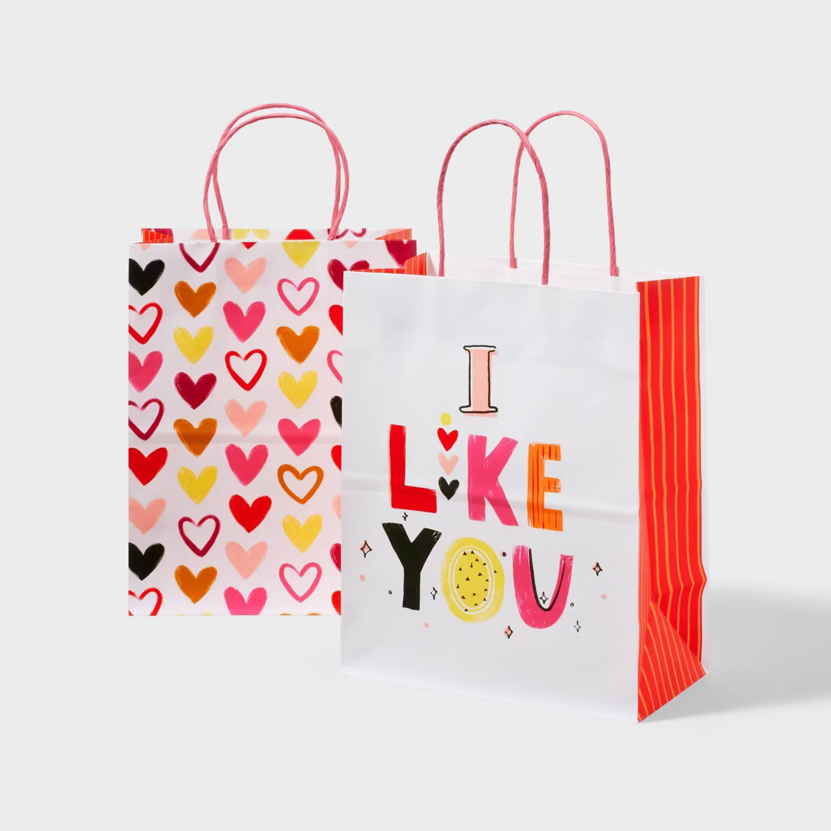 2ct Valentine Cub Bag I Like You/Multi-colored Hearts - Spritz™ | Target