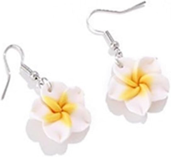 Lovely Hawaiian Plumeria Rubra Dangle Earrings Tropical Flower Bohemia Luau Beach Party Accessori... | Amazon (US)