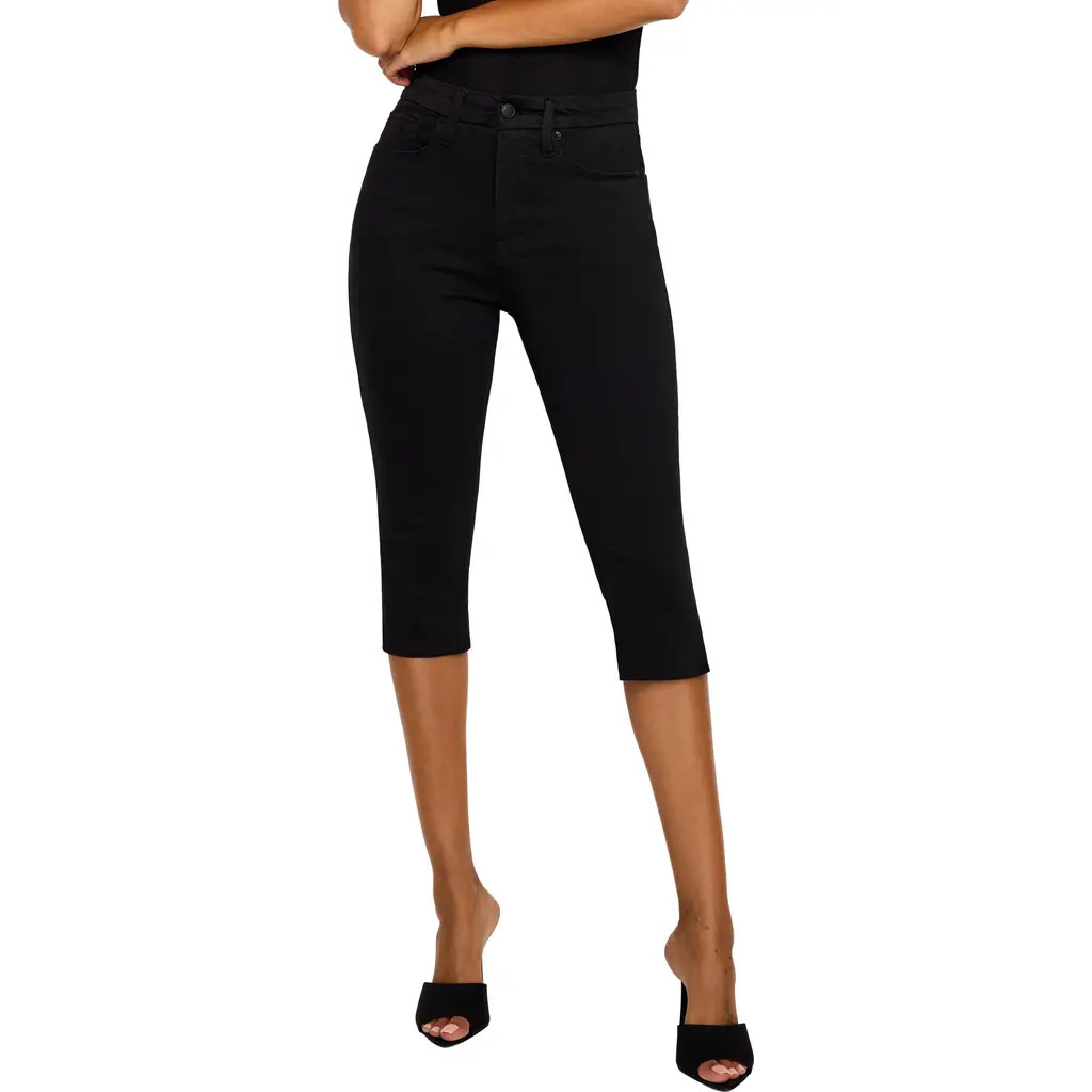 Good American Good Capri Jeans in Black001 at Nordstrom Rack | Nordstrom Rack