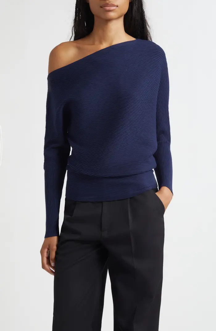 Lorna Off the Shoulder Rib Sweater | Nordstrom