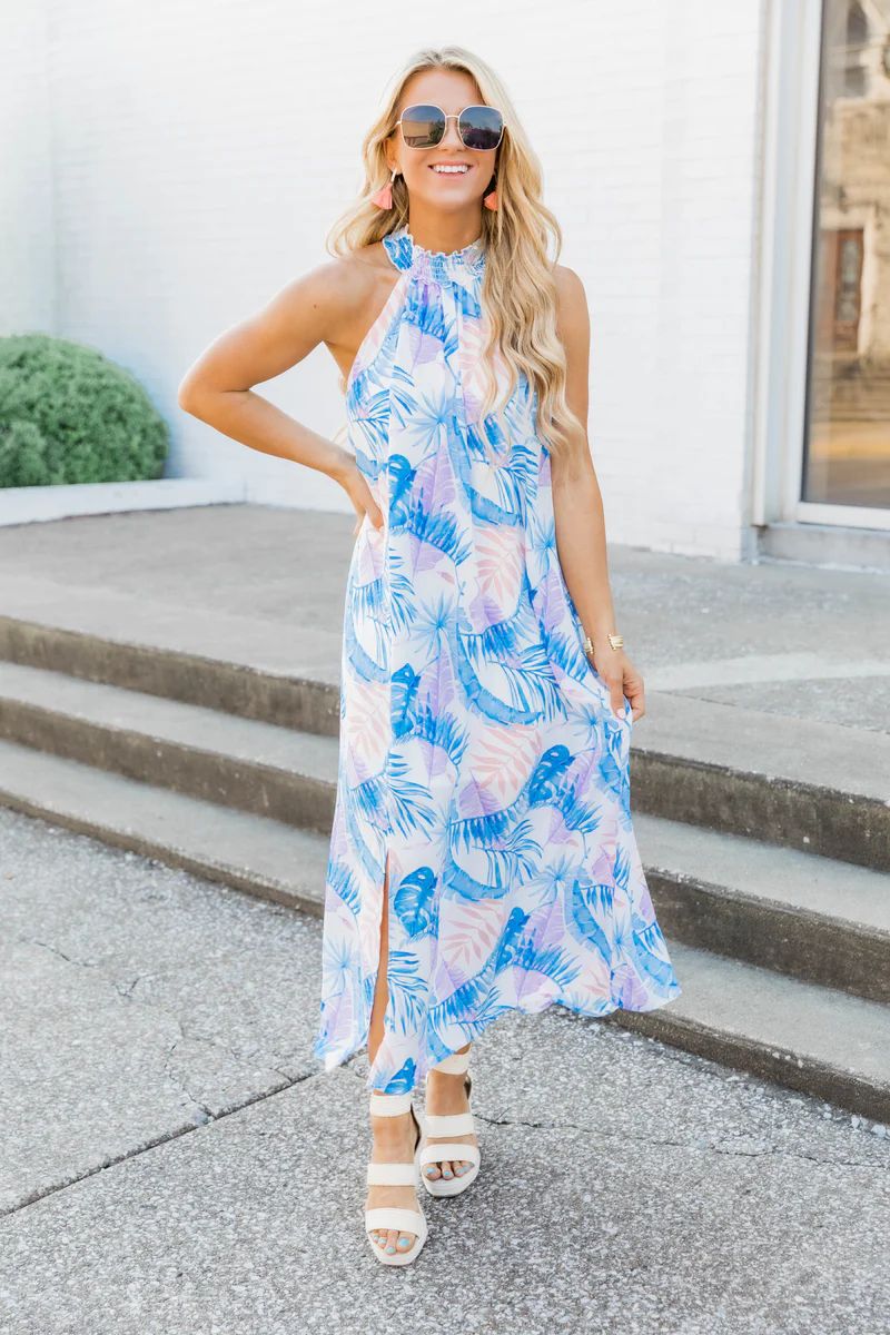 A Lady Like You Maxi Dress Tropical FINAL SALE | The Pink Lily Boutique