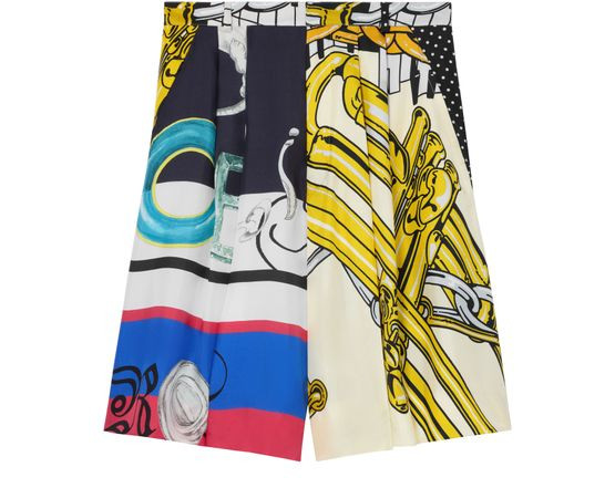 Shorts in printed silk twill - CELINE | 24S US