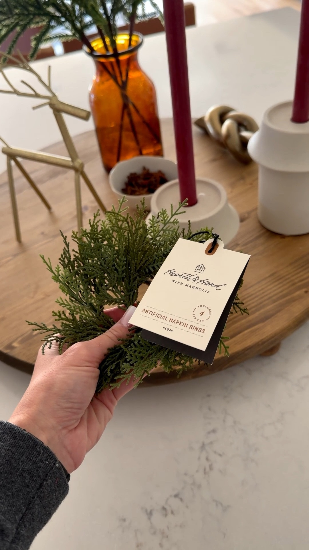 These viral napkin rings will never touch a napkin in this house 😝.  They are perfect in taper candle holders and as mini wreaths…also perfect to add to gifts!   But they are selling out fast so grab them now…I’ll also link a back up option! 

#LTKGiftGuide #LTKHoliday #LTKSeasonal