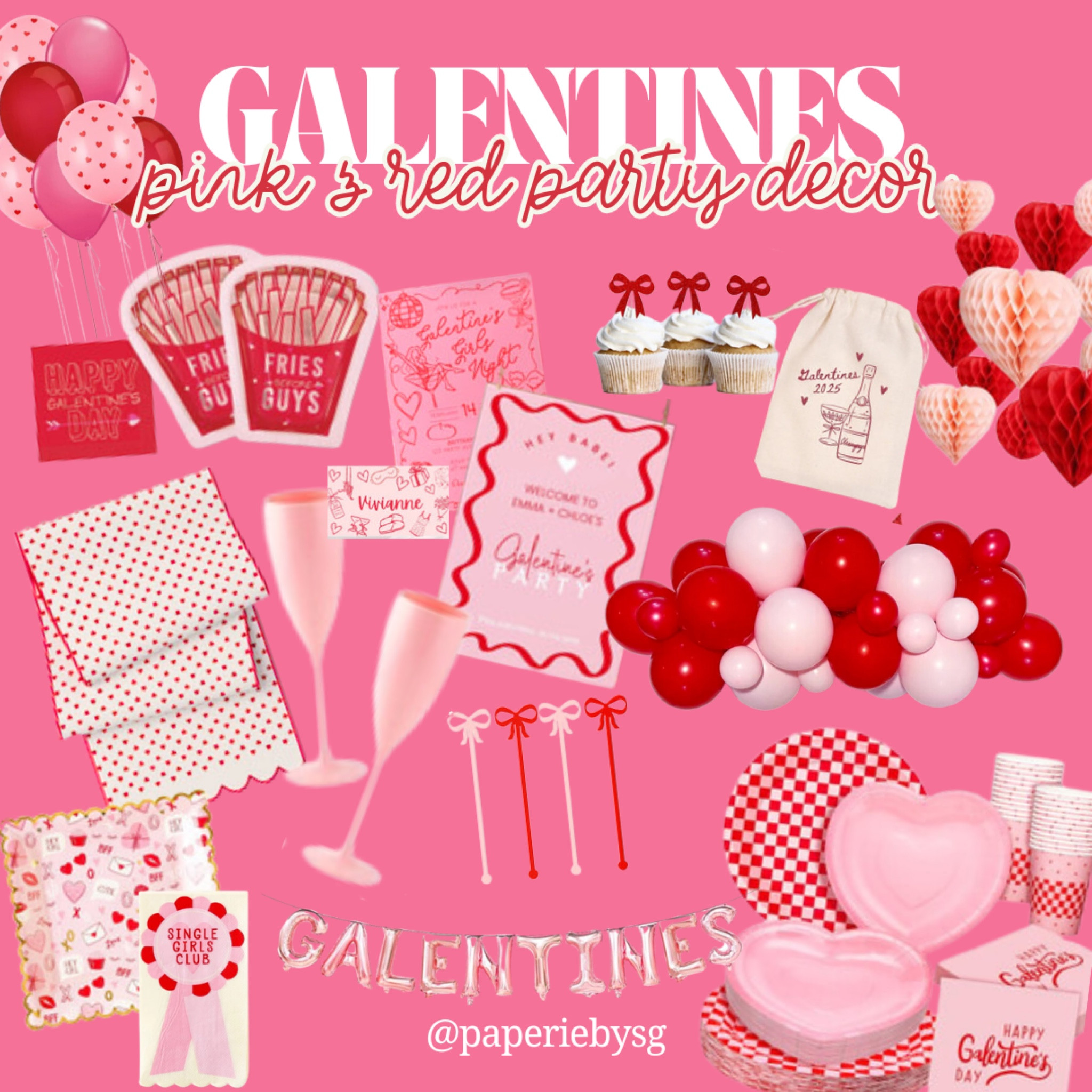 Galentines Party Decor - Pink and Red - Valentines - Vday - Bows - Preppy - Amazon - Target - Etsy

#LTKSeasonal #LTKHome #LTKParties