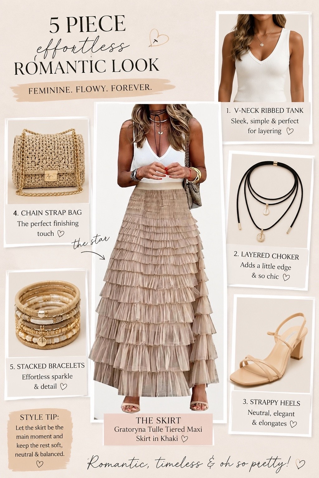 Stop scrolling… because this skirt is pure magic. ✨🤍

There are outfits… and then there are moments — and this dreamy tiered tulle skirt is definitely a moment. Soft, feminine, romantic, and effortlessly elegant… it makes you want to twirl, dress up a little, and feel beautiful just because.

I paired it with a classic white tank, delicate gold layers, a woven bag, and strappy heels to let the skirt be the star — and wow… she shines. 🤍

This look feels like:
✨ brunch by the coast
✨ summer date night
✨ wine country weekend
✨ or simply dressing beautifully for yourself

Because sometimes fashion isn’t about where you’re going… it’s about how you feel when you get there. 🤍

Linked in my LTK — save this one because she’s special.

#LTKStyle #LTKFinds #RomanticStyle #FeminineFashion #TulleSkirt #ElegantStyle #AmazonFashion #NeutralStyle #ChicOutfit #DateNightLook #ResortStyle #EffortlessLuxury #EverydaywithRhonda #ElevatedEssentials

Soft, romantic, and layered styling like this is right on trend for tulle/maxi looks, especially when paired with sleek tops and simple accessories.

#LTKMothersDay