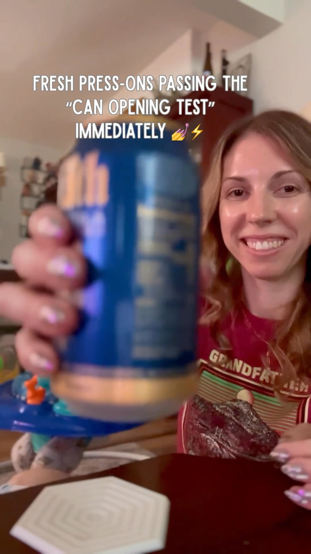Nothing proves a fresh set faster than opening a can 5 minutes after applying them 😂

Bonus points because I applied these while holding the baby. 

Mom life but make it cute.



#PressOnNails #MomLife #LiquidDeath #EasyBeauty #nailcheck

#LTKmomlife #LTKselfcare #LTKdayinmylife