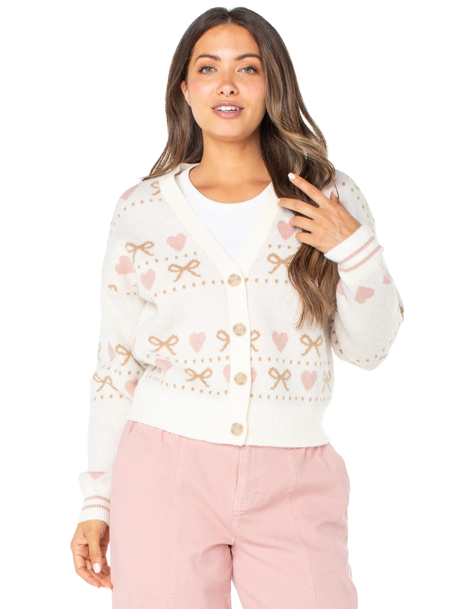 Celebrity Pink Cardigan Sweater | Walmart (US)