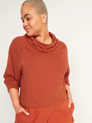 Cozy-Knit Cowl-Neck Lounge Top for Women | Old Navy (US)