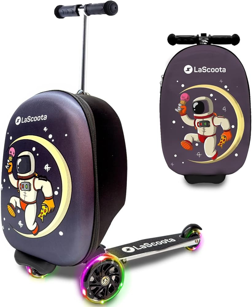 Lascoota Scooter Suitcase, Foldable Scooter Luggage For Kids - Lightweight Kids Ride on Luggage S... | Amazon (US)