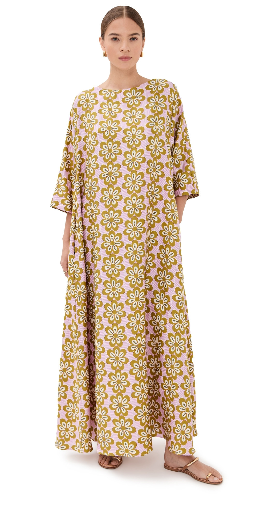La DoubleJ Muumuu Silk Dress Caper L | Shopbop
