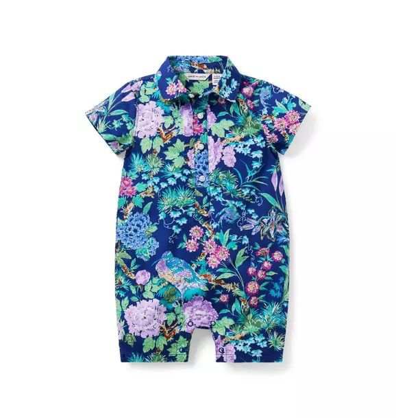 The Floral Poplin Baby Romper | Janie and Jack