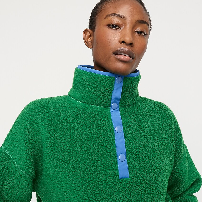 Polartec® sherpa fleece half-snap pullover | J. Crew US