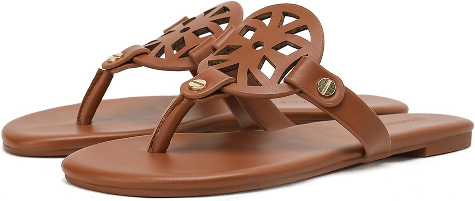 Stratuxx Kaze Flip Flops for Women with Memory Foam, Women's Flat Sandals Dressy Slide Sandals Co... | Amazon (US)