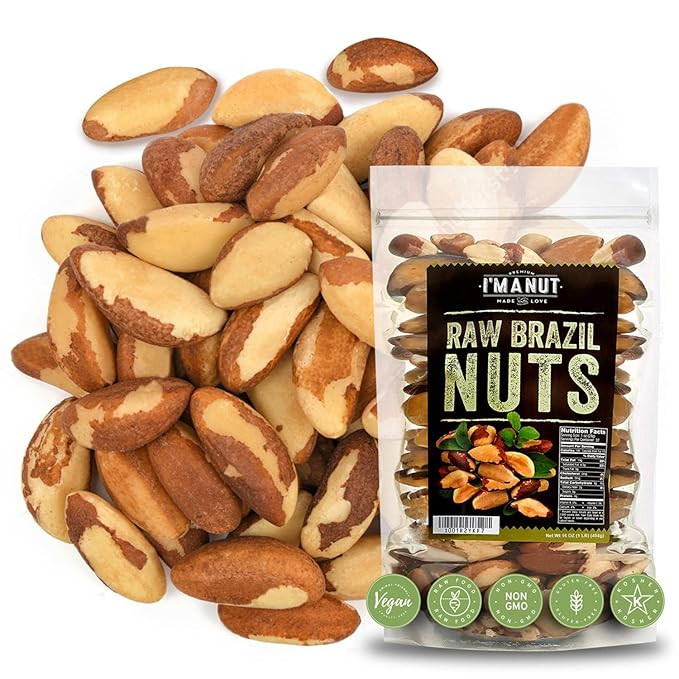 Premium Wild Harvested Raw Brazil Nuts, 1 lb (16oz) – High Selenium, Batch Tested Peanut & Glut... | Amazon (US)