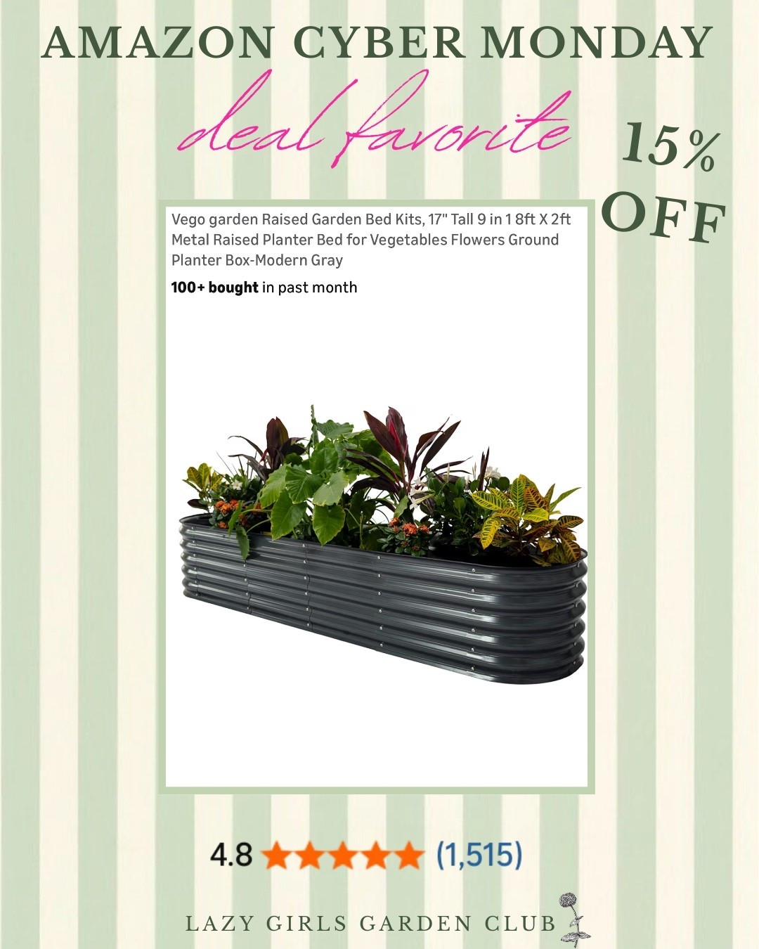 I have and love this Vego garden bed 🪴So excited that it’s on sale today!

#LTKGiftGuide #LTKCyberWeek #LTKHoliday