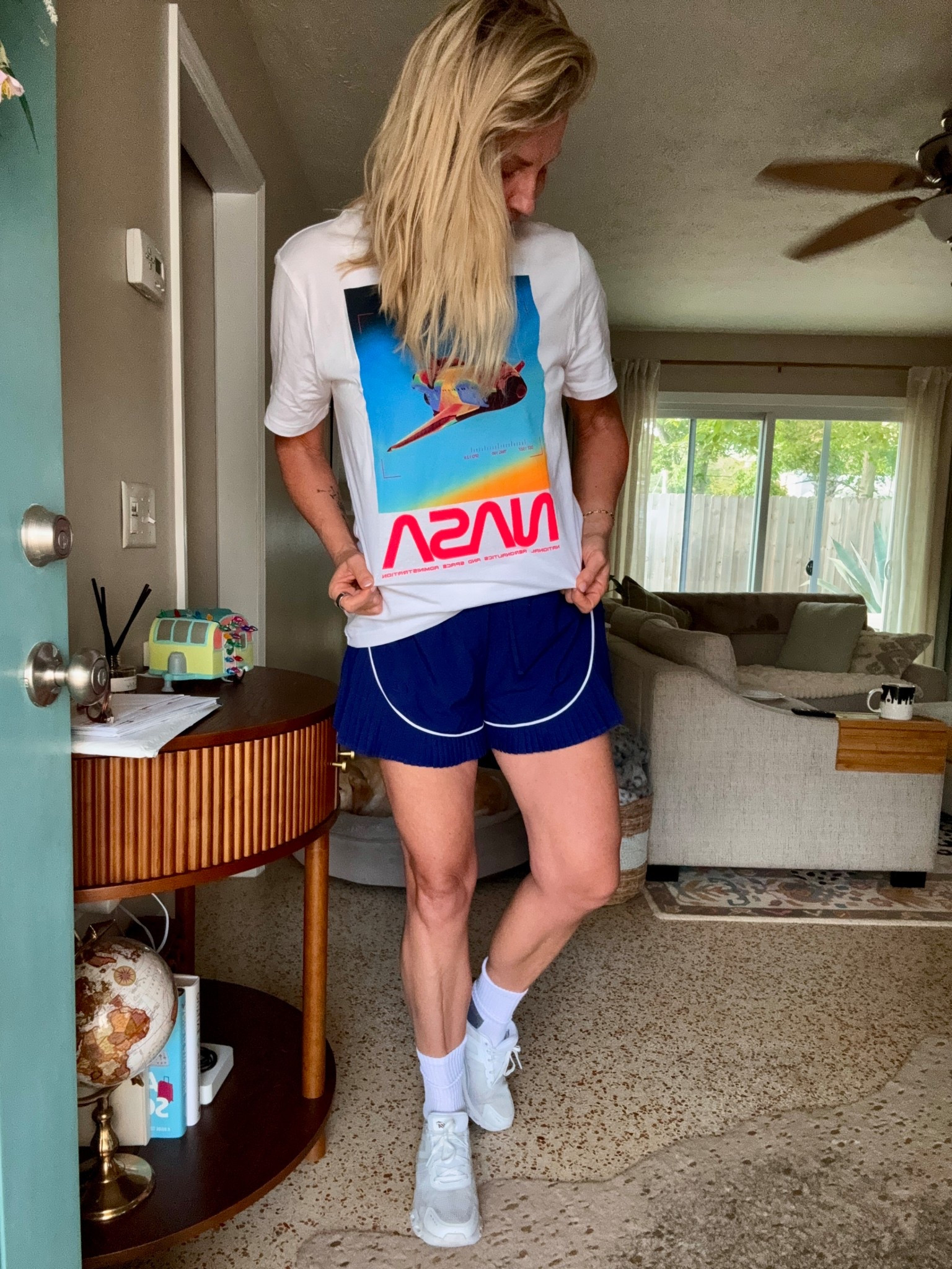 Dog walking uniform. NASA t-shirt is perfect for all that moon joy! 

#nasa #moonjoy #athleticwear

#LTKActive #LTKMidsize #LTKOver40