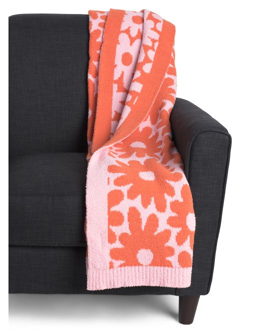 Oversized Feather Yarn Daisie Throw | TJ Maxx