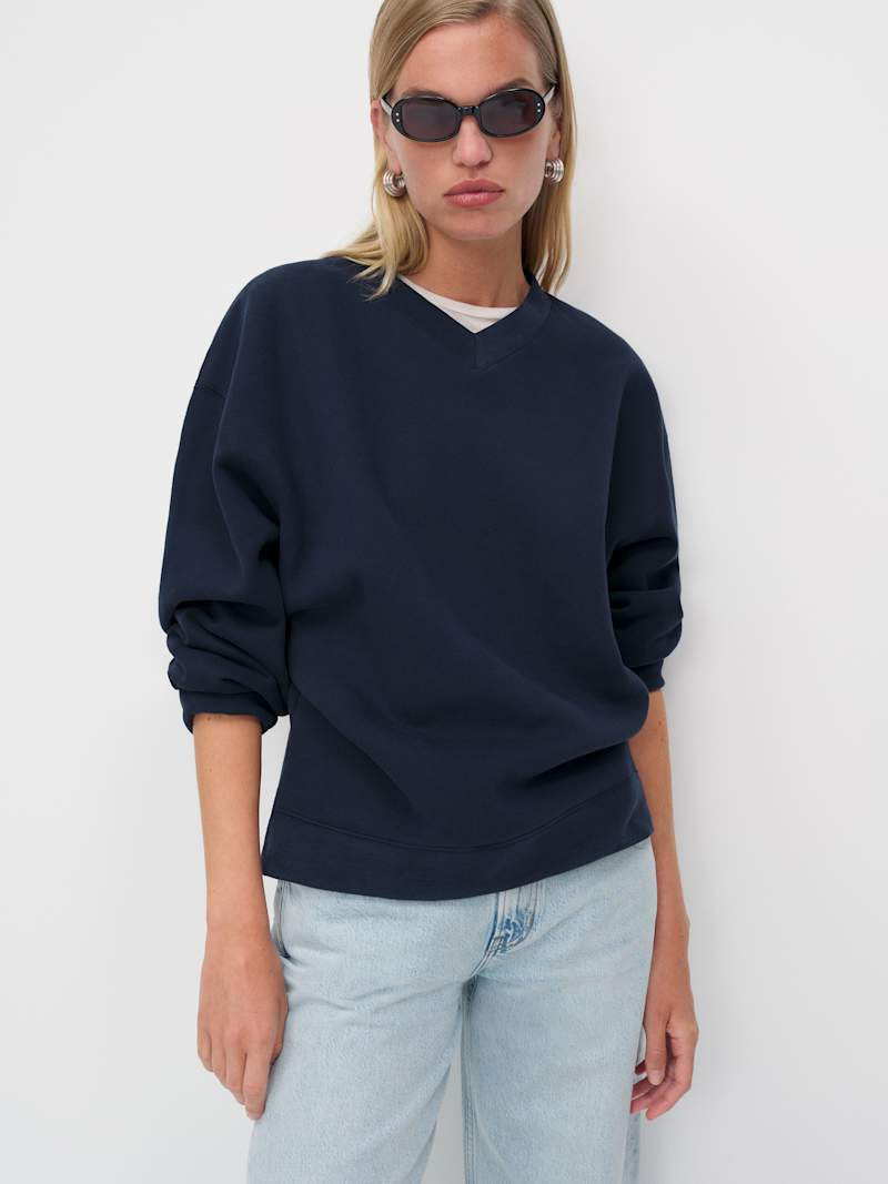 Bowie V Neck Sweatshirt | Reformation (Global)