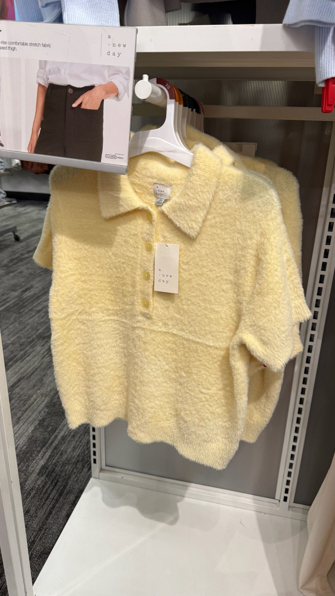 Yellow short sleeve furry polo find! Transitional spring item! 

#LTKootd